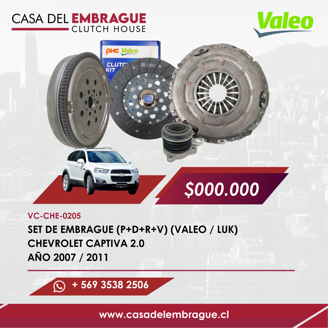 Set de Embrague Chevrolet Captiva 2.0 VALEO LUK (2007–2011)