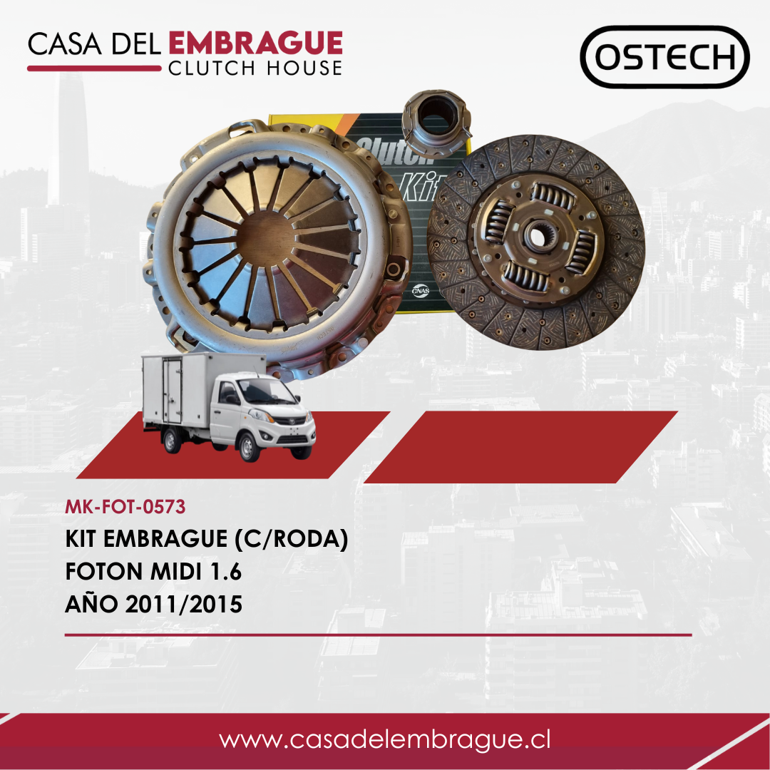 Kit de Embrague Foton Midi 1.6 (2011–2015) con Rodamiento