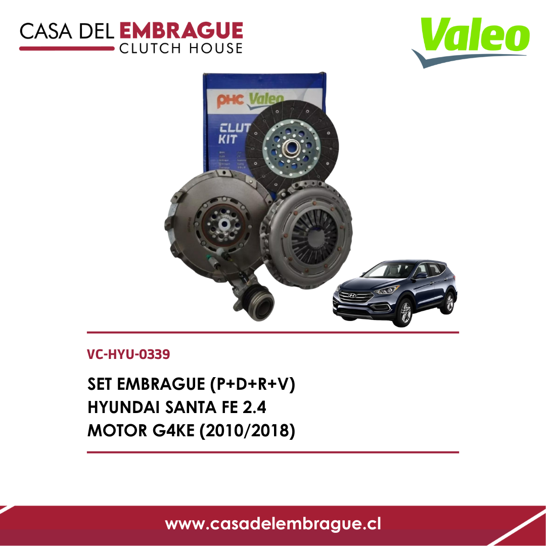 Set de embrague Hyundai Santa Fe 2.4 motor G4KE