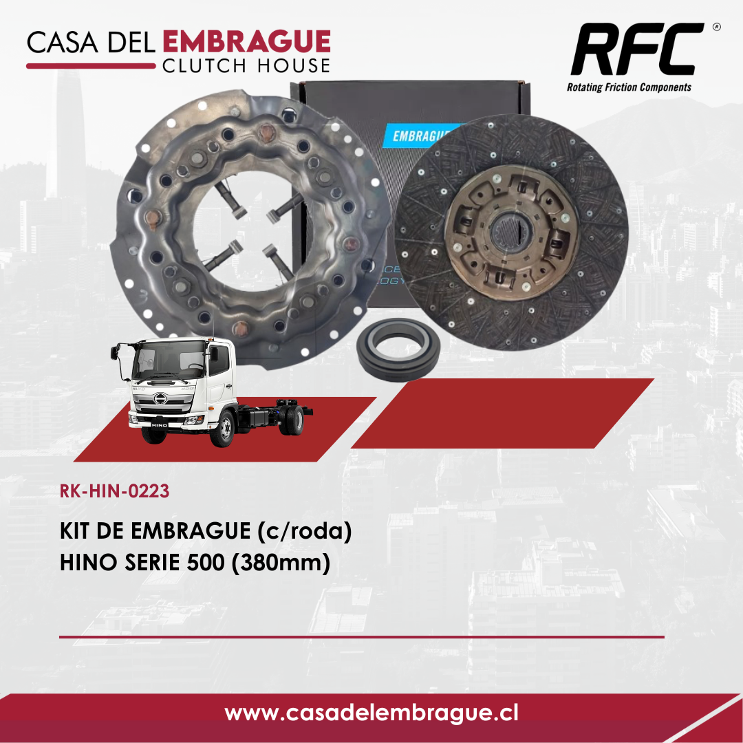 Kit de Embrague Hino Serie 500 380 mm (con Rodamiento)