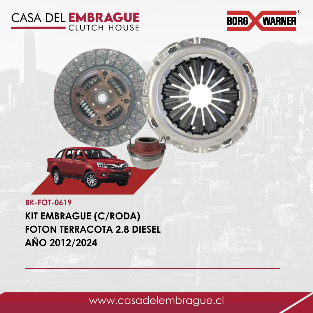 Kit Embrague Foton Terracota 2.8 (C/Roda) diesel