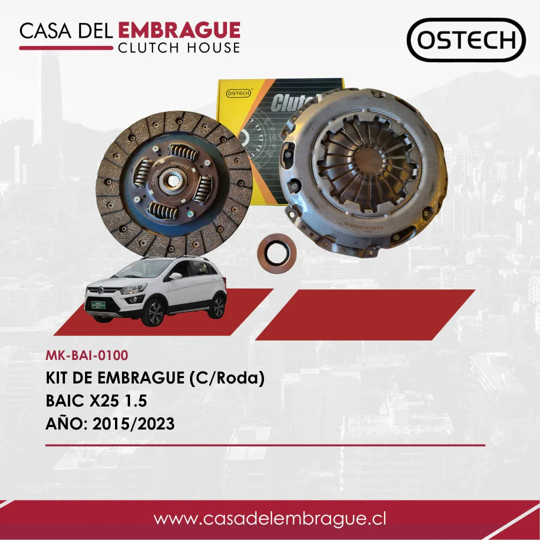 Kit de embrague OSTECH para BAIC X25 1.5, años 2015 a 2023, Casa del Embrague
