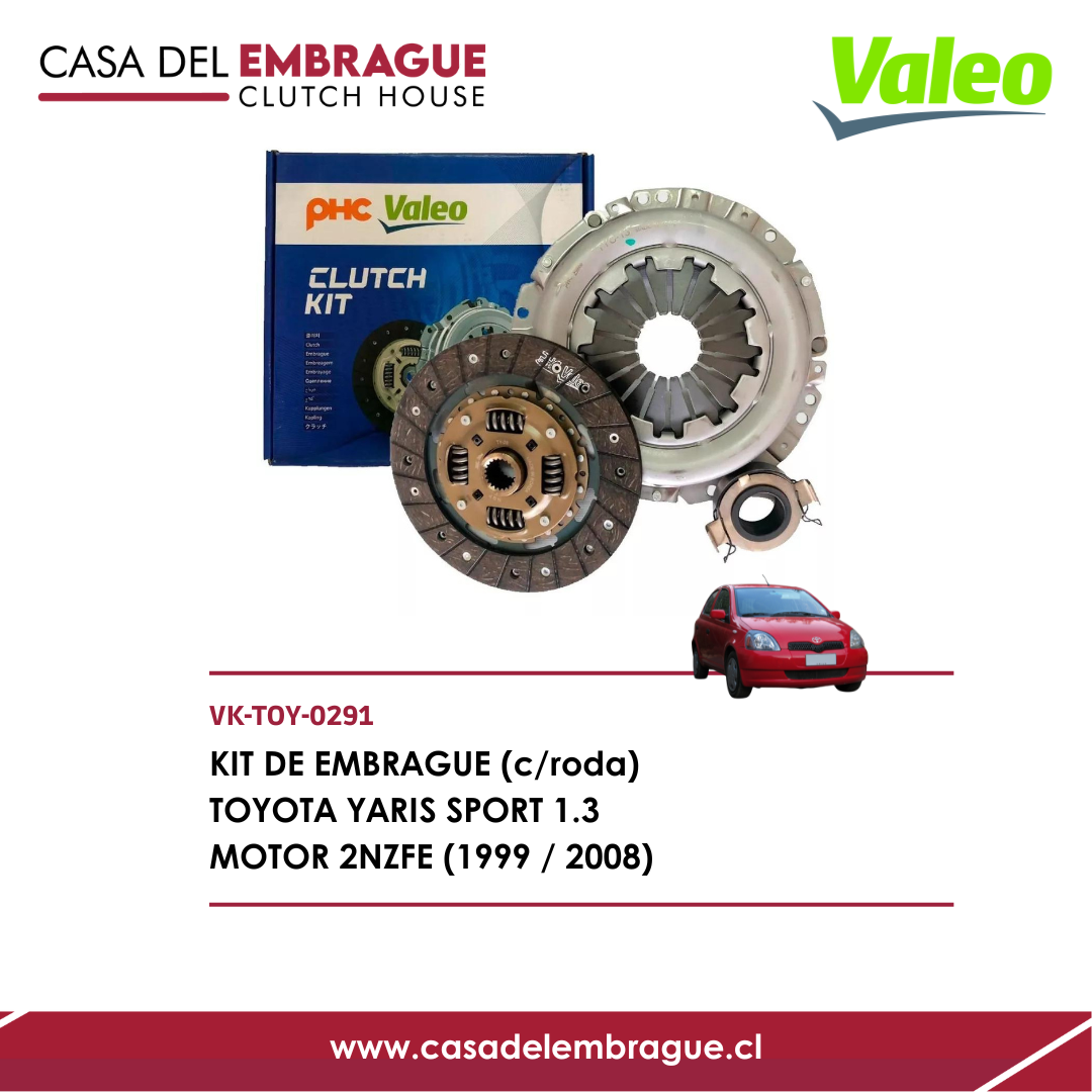 Kit de Embrague Toyota Yaris Sport 1.3 2NZFE (1999–2008)