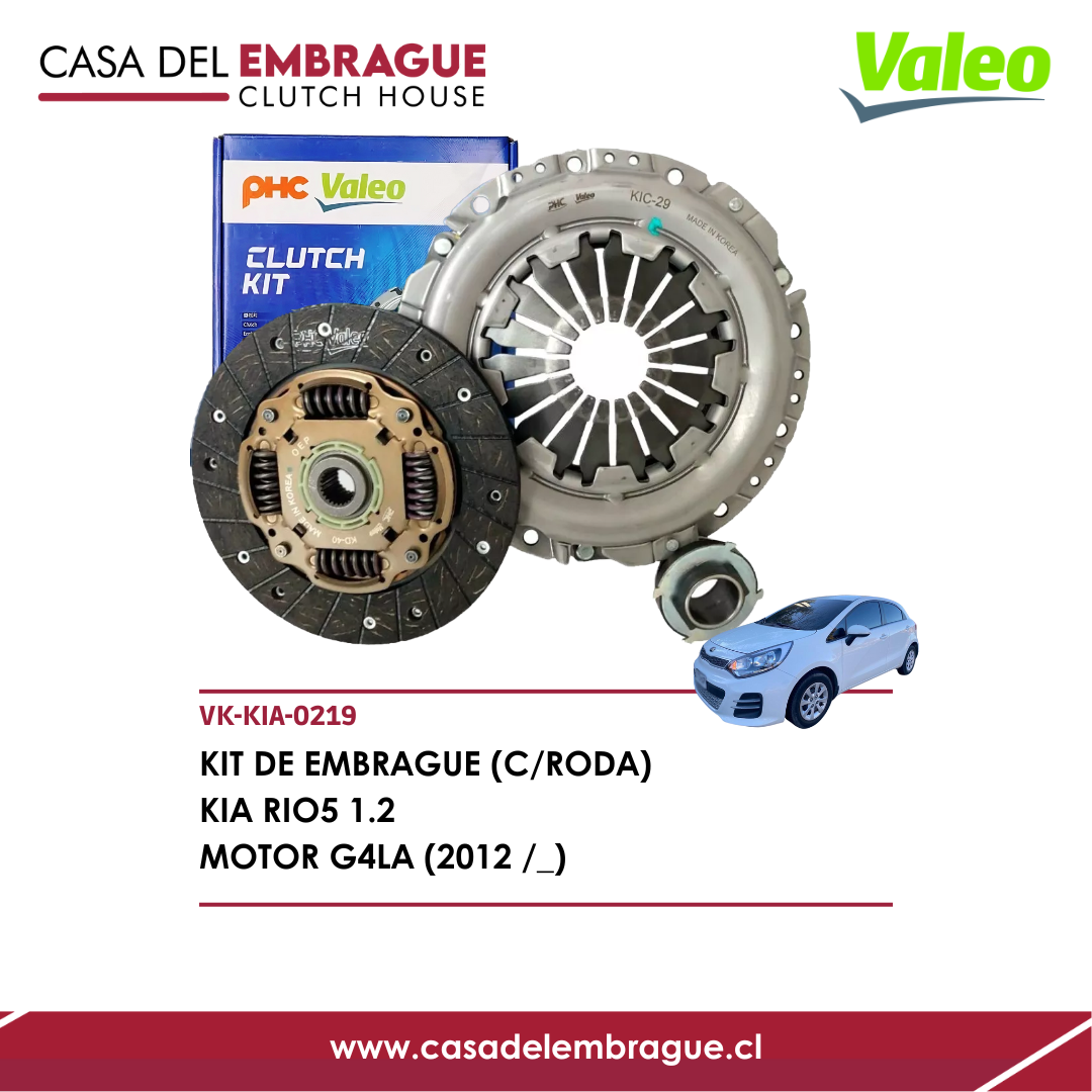 Kit de Embrague Kia Rio 5 1.2 G4LA (2012-2026)