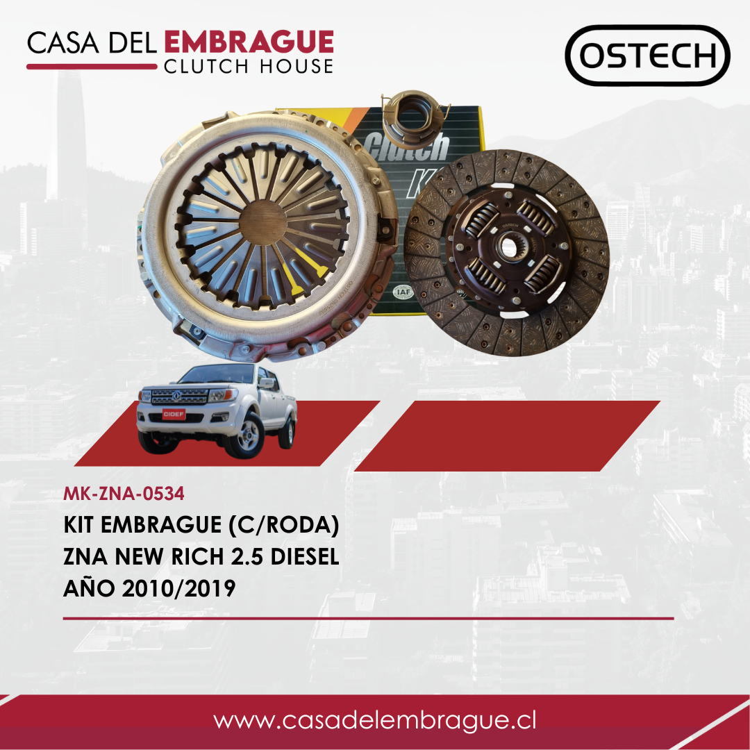 Kit de Embrague ZNA New Rich 2.5 Diesel (2010–2019) con Rodamiento