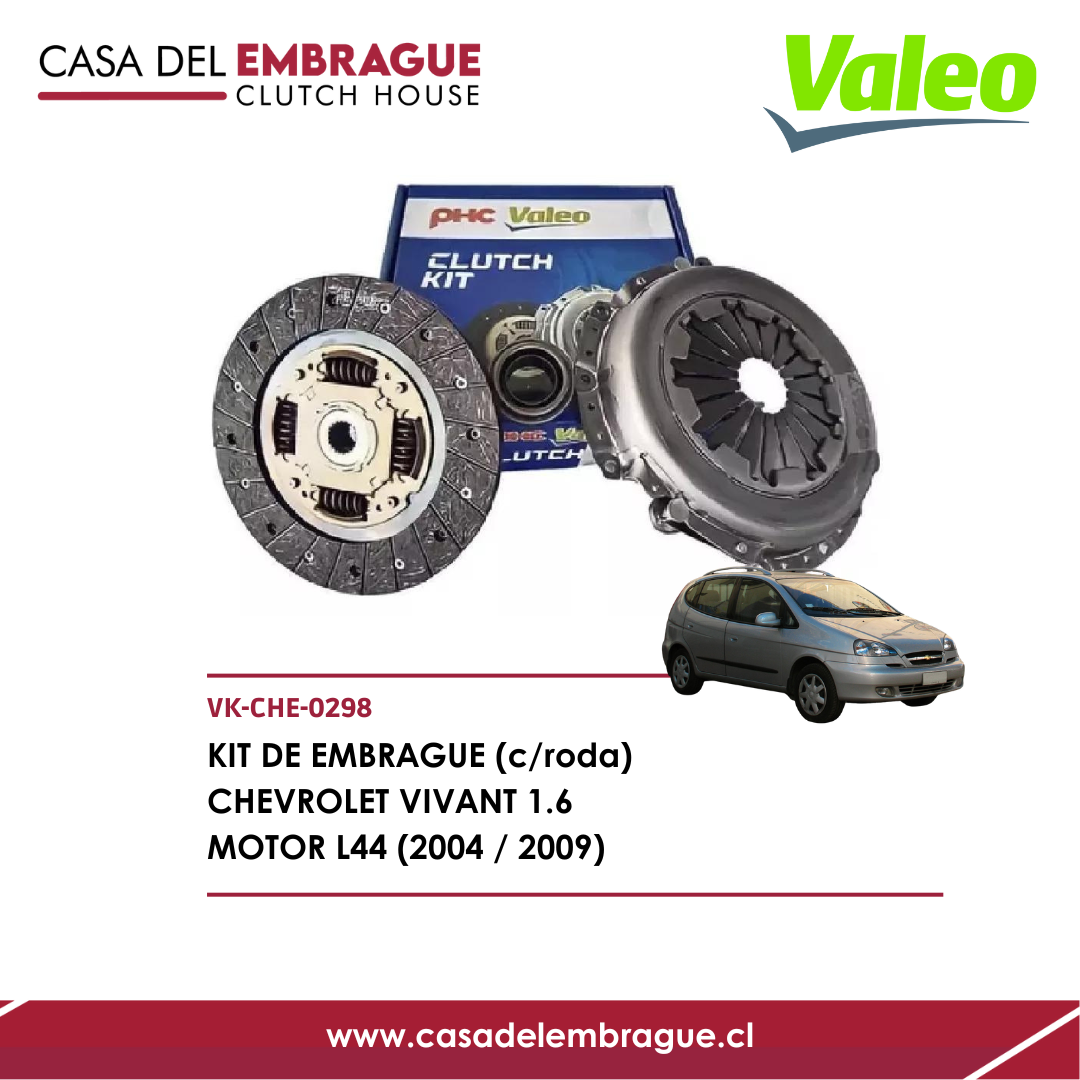 Kit de Embrague Chevrolet Vivant 1.6 L44 (2004–2009) con Rodamiento