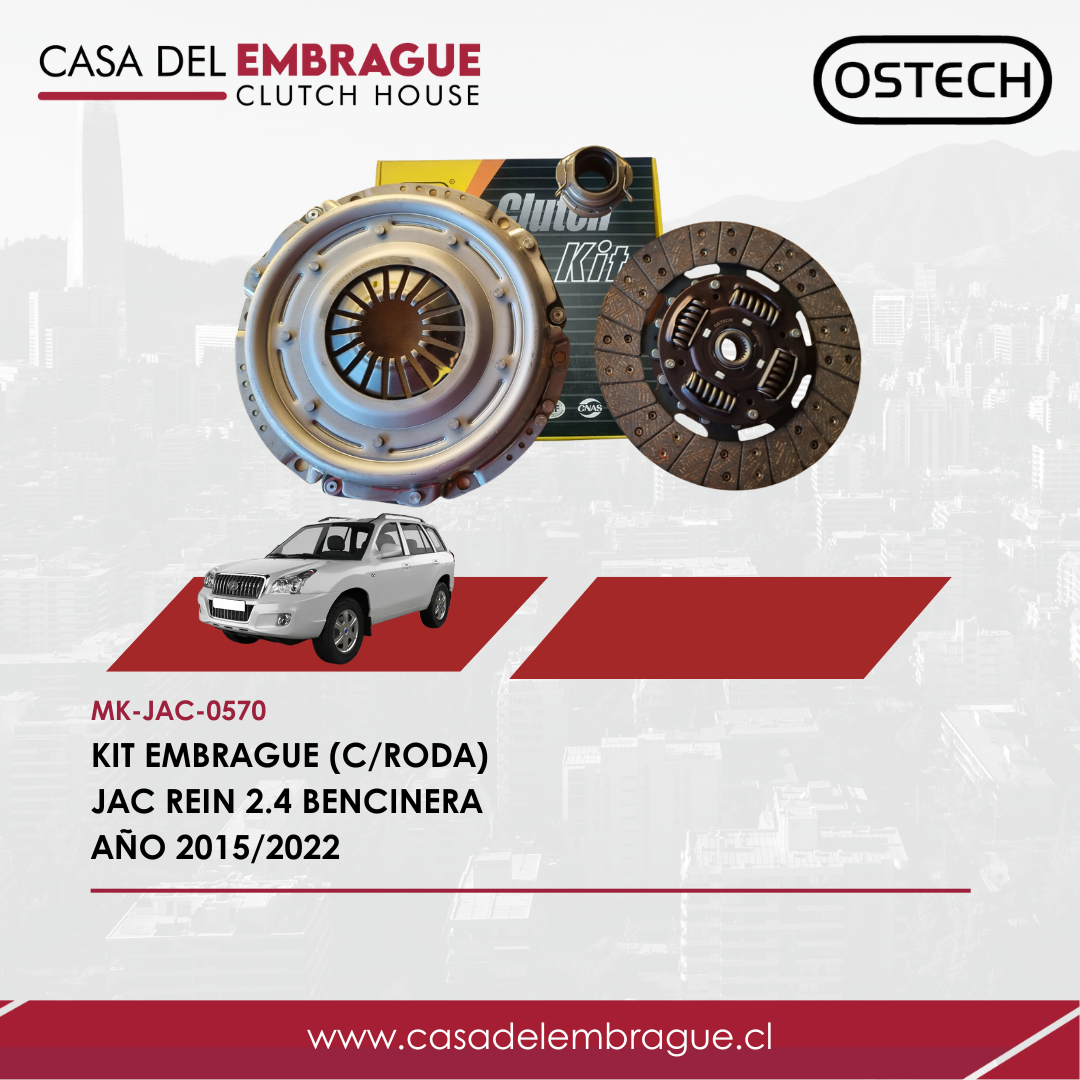 Kit de Embrague JAC Rein 2.4 Bencinera (2015–2022) con Rodamiento