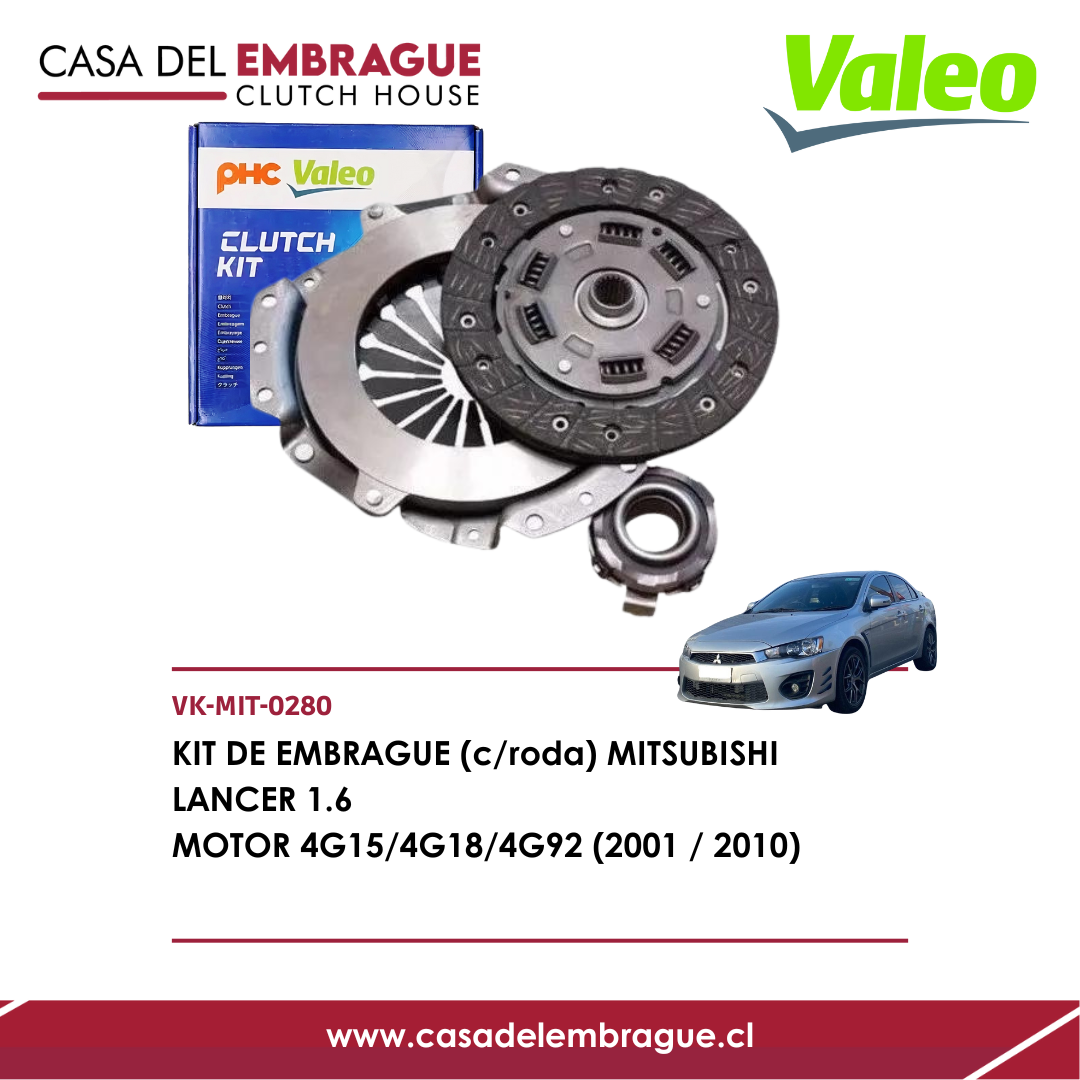 Kit de Embrague Mitsubishi Lancer 1.6 4G15 4G18 4G92 (2001–2010)