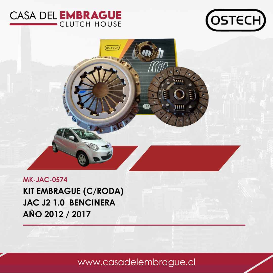 Kit de Embrague JAC J2 1.0 Bencinera (2012–2017) con Rodamiento