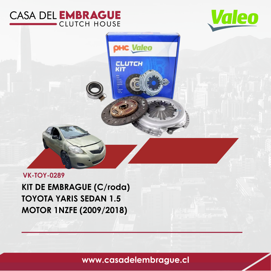 Kit de Embrague Toyota Yaris Sedán 1.5 1NZFE (2009–2018)
