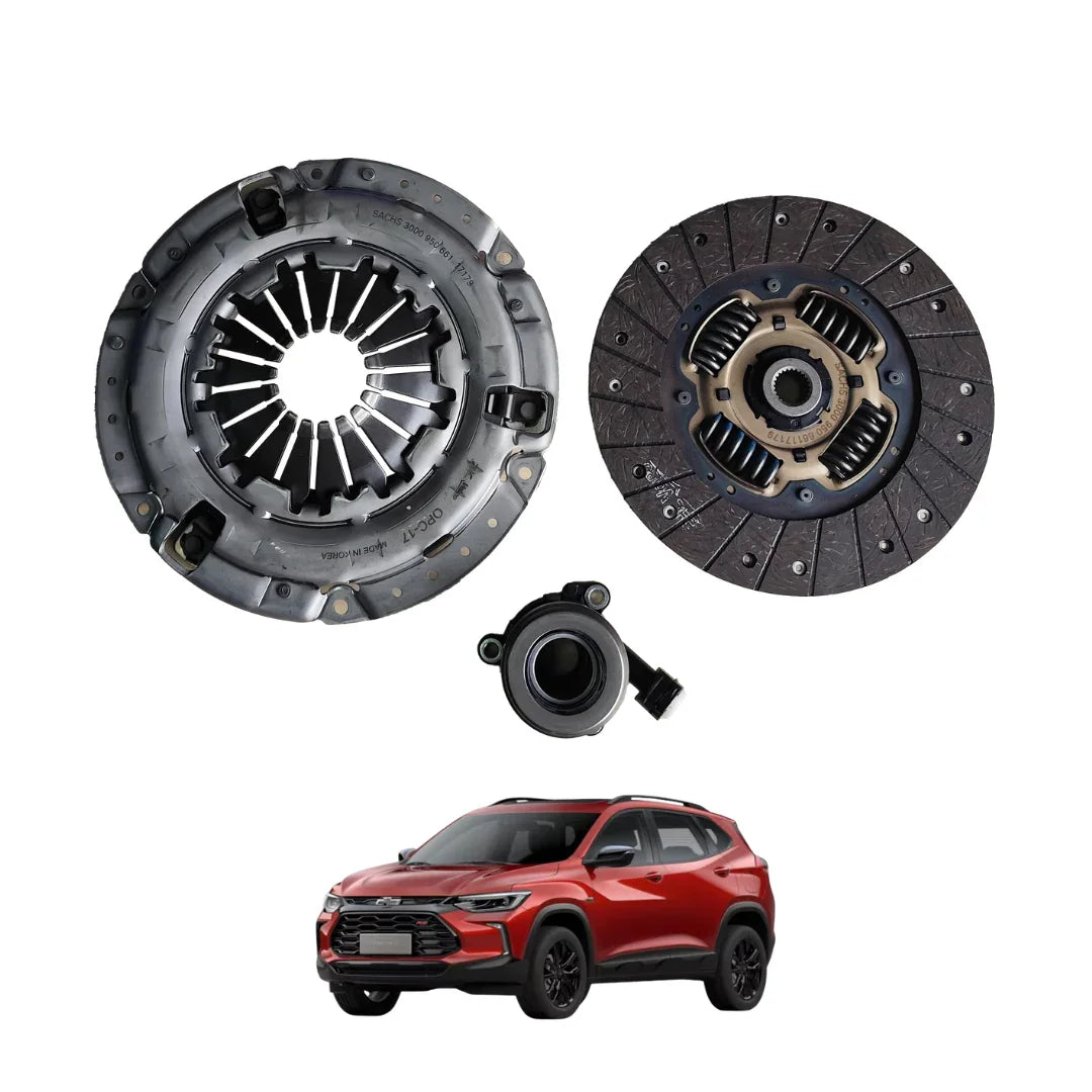 Kit de embrague y SUV rojo, repuestos automotrices Casa del Embrague