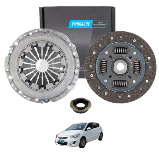 Kit de Embrague Hyundai Accent RB 1.4 (con Rodamiento), Caja 6 Velocidades, Años 2013 a 2018