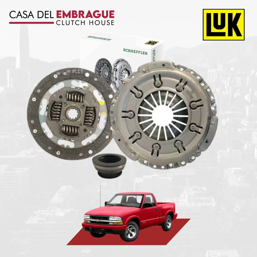 Kit de embrague Luk para pickup roja, repuestos automotrices Casa del Embrague
