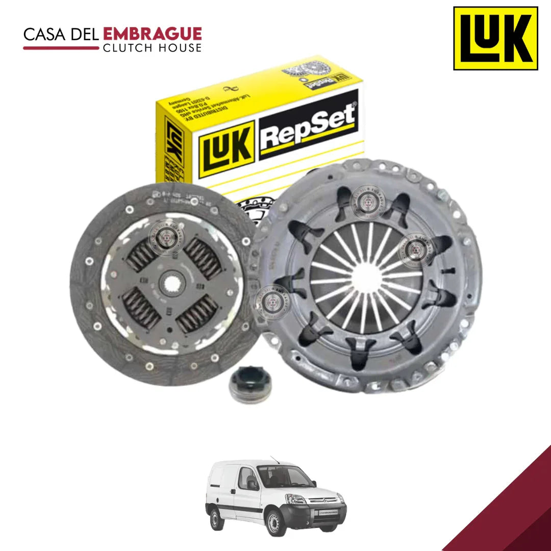 Kit de embrague LUK para Peugeot Partner, Casa del Embrague, refacción automotriz.