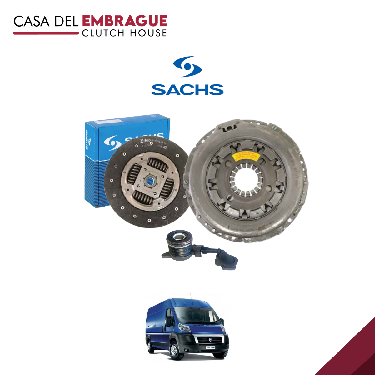 Kit embrague Fiat Ducato 2.3 (C/Roda)