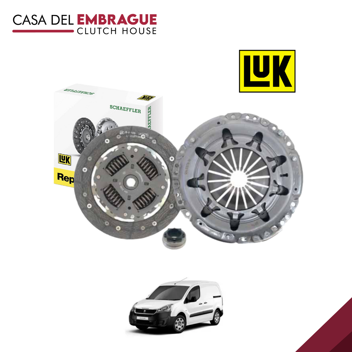 Kit embrague Peugeot Partner 1.6 (C/Roda) 2007/2011