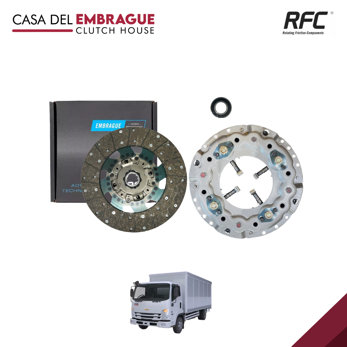 Kit de Embrague Chevrolet FRR 1119 (con Rodamiento), Años 2009 a 2018