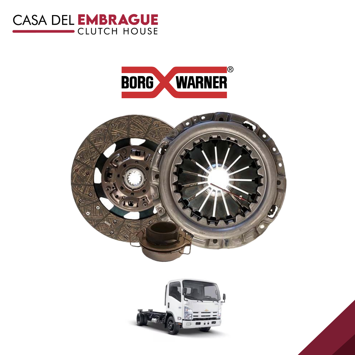 Kit embrague Chevrolet NPR motor 5.2 4HK1 (C/Roda) 5vel