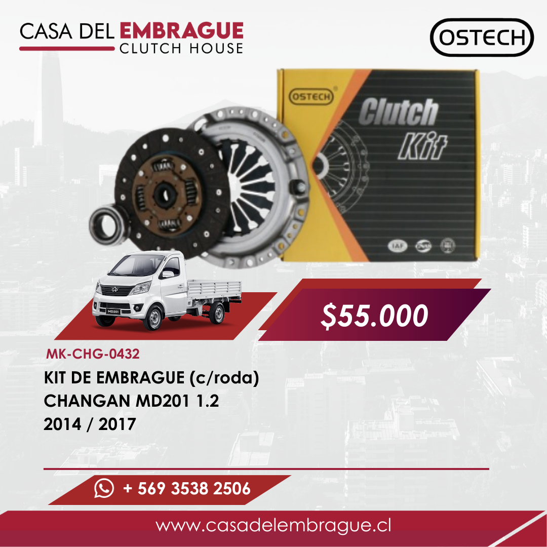 Kit de Embrague Changan MD201 1.2 (2014–2017) con Rodamiento
