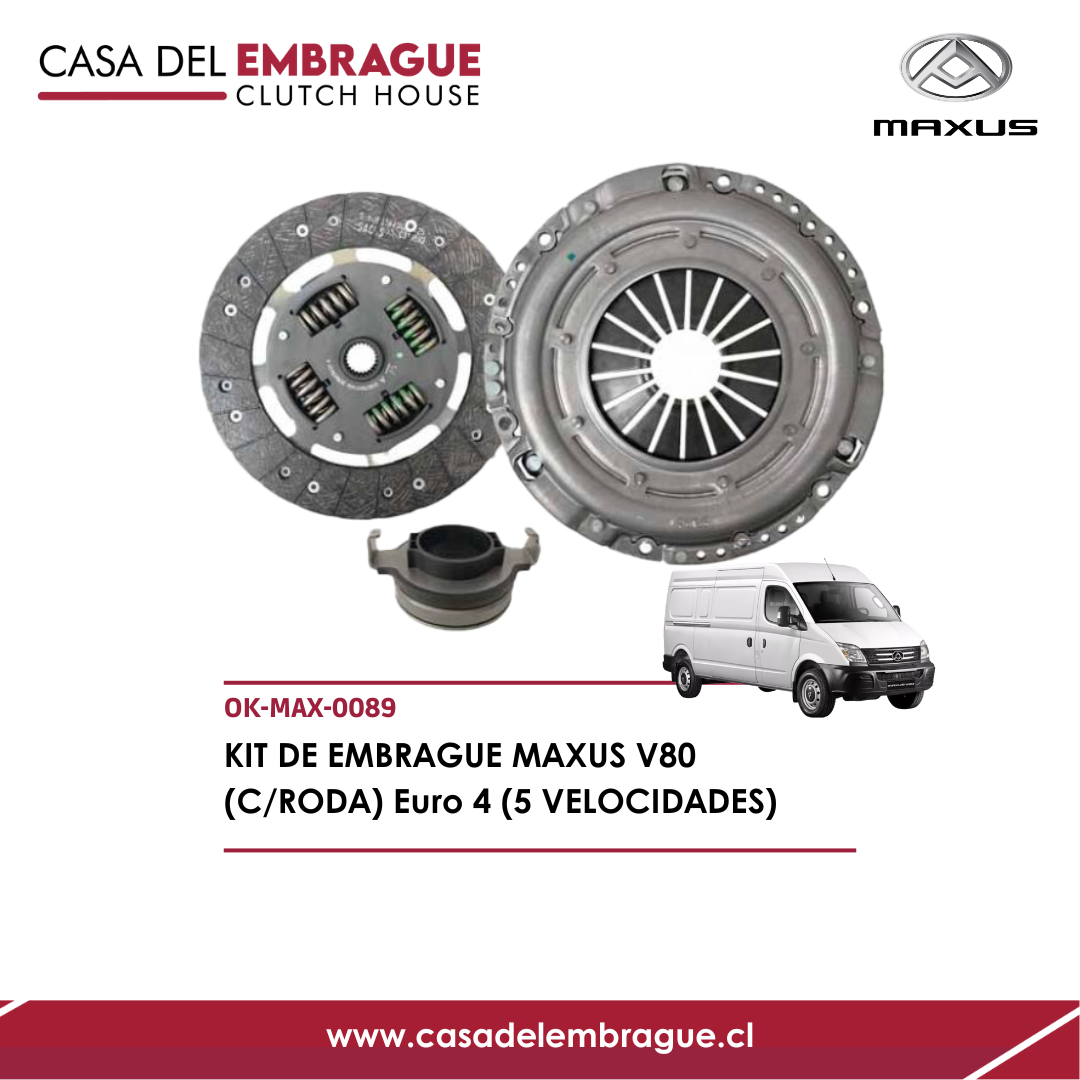Kit de Embrague Maxus V80 (con Rodamiento) Euro 4, Caja 5 Velocidades