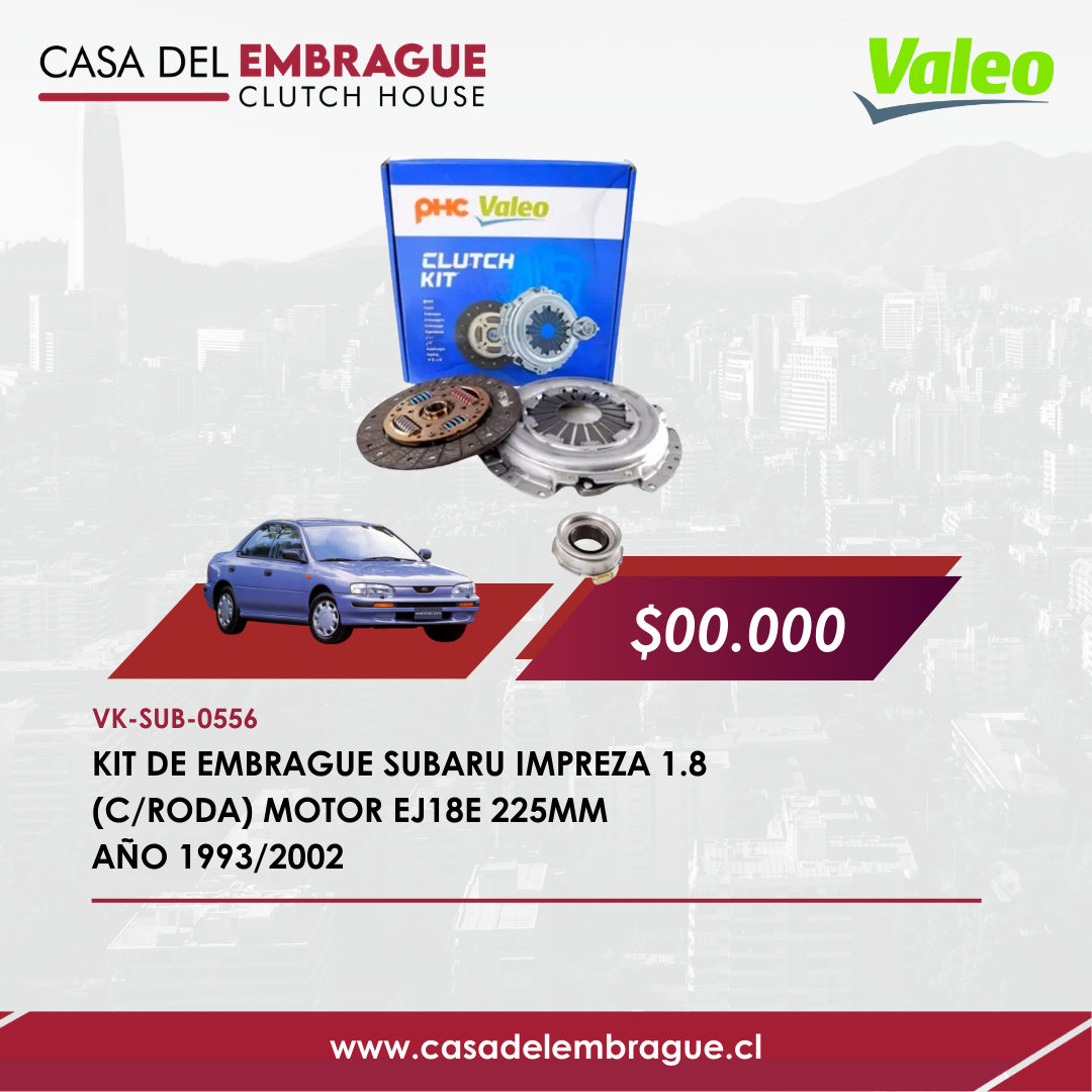 Kit de Embrague Subaru Impreza 1.8 EJ18E 225mm (1993–2002)