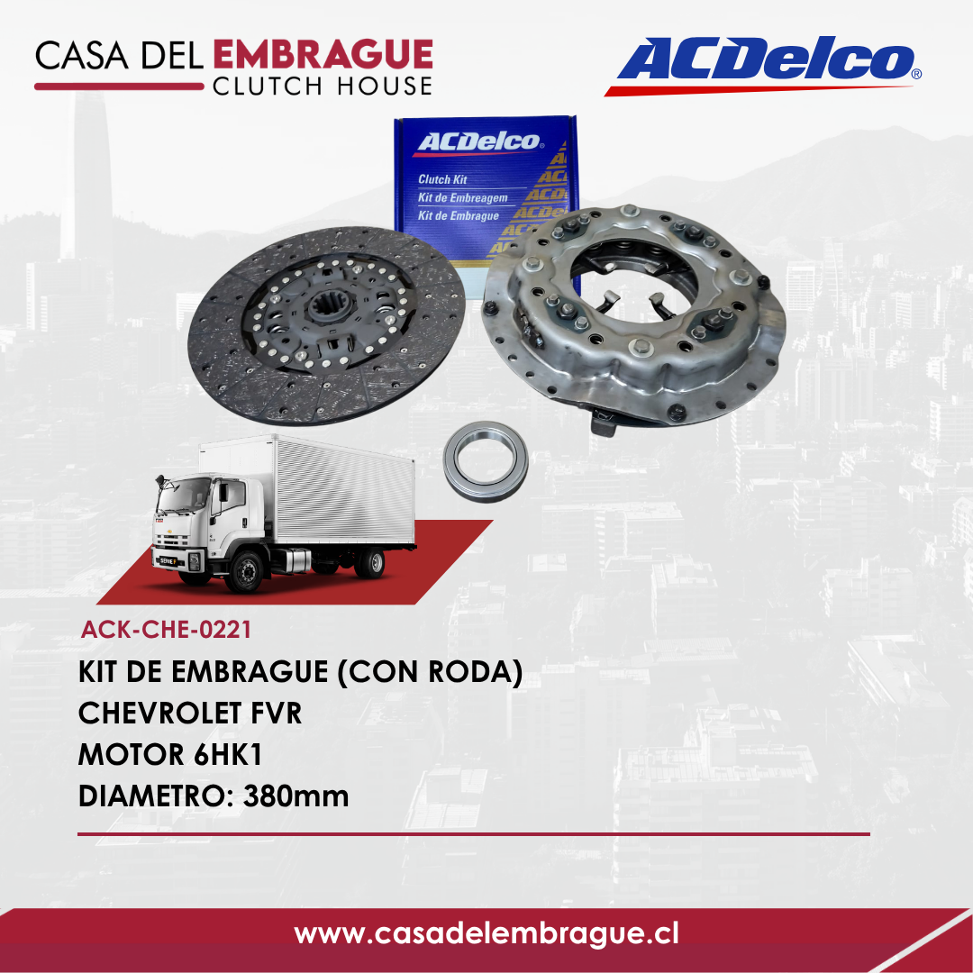 Kit embrague Chevrolet FVR (C/Roda) (380mm)