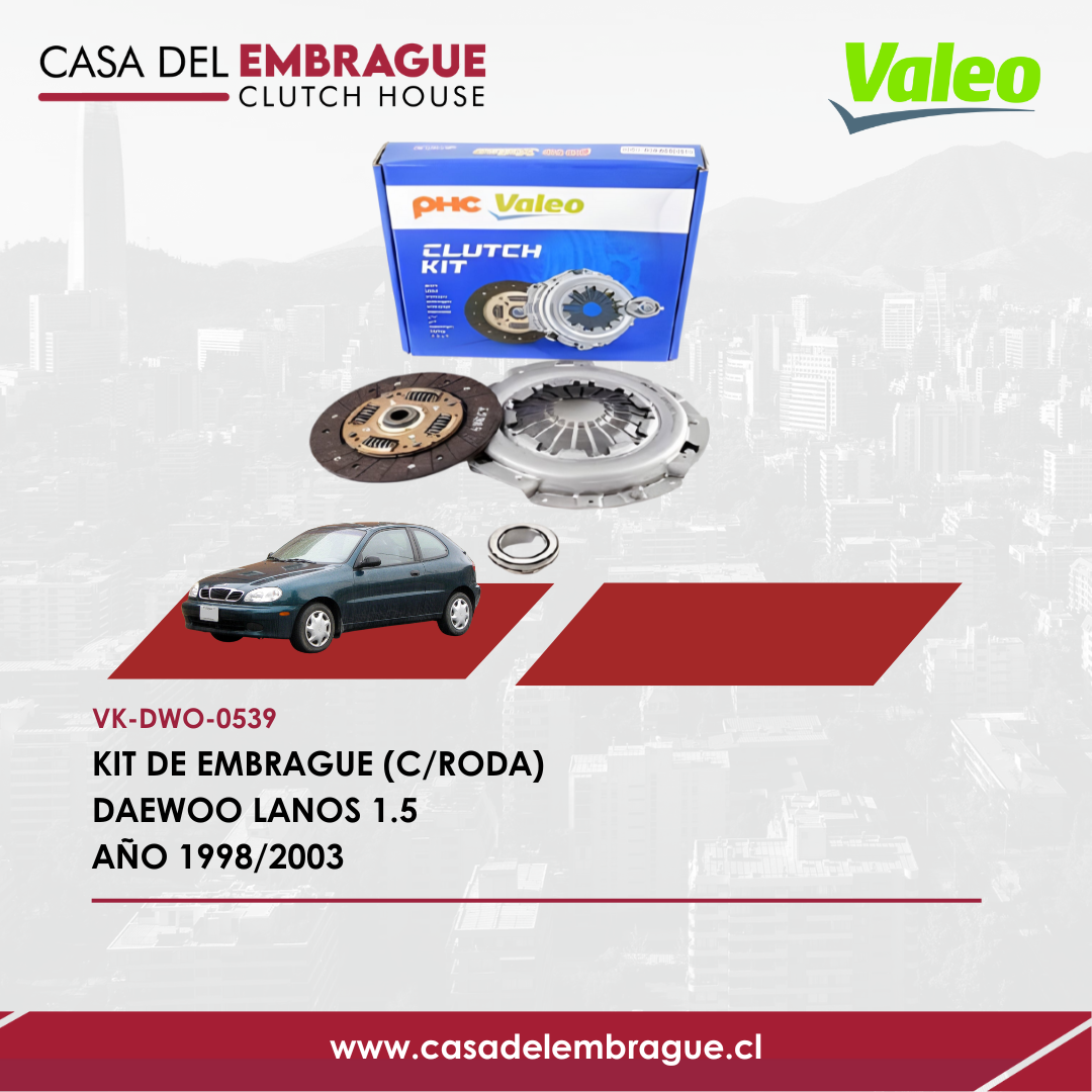 Kit de Embrague Daewoo Lanos 1.5 (1998–2003) con Rodamiento