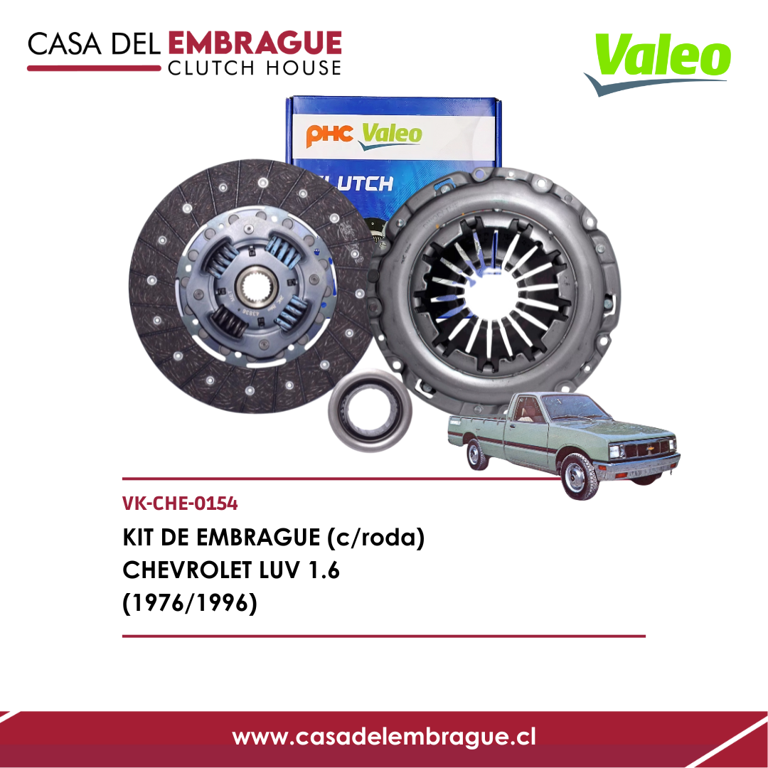 Kit de Embrague Chevrolet LUV 1.6 (1976–1996) con Rodamiento