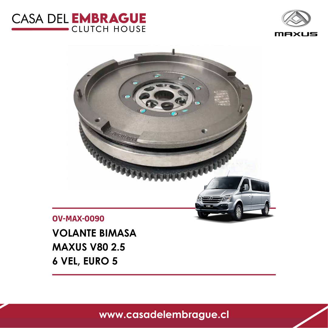 Volante Bimasa Maxus V80 2.5 Diésel – Euro 5, Caja 6 Velocidades