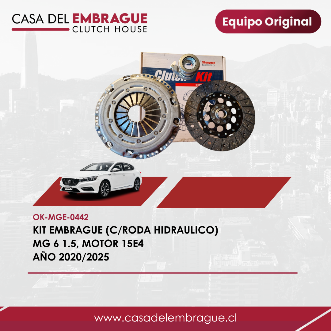 Kit de Embrague MG 6 1.5 (con Rodamiento Hidráulico), Años 2020 a 2025