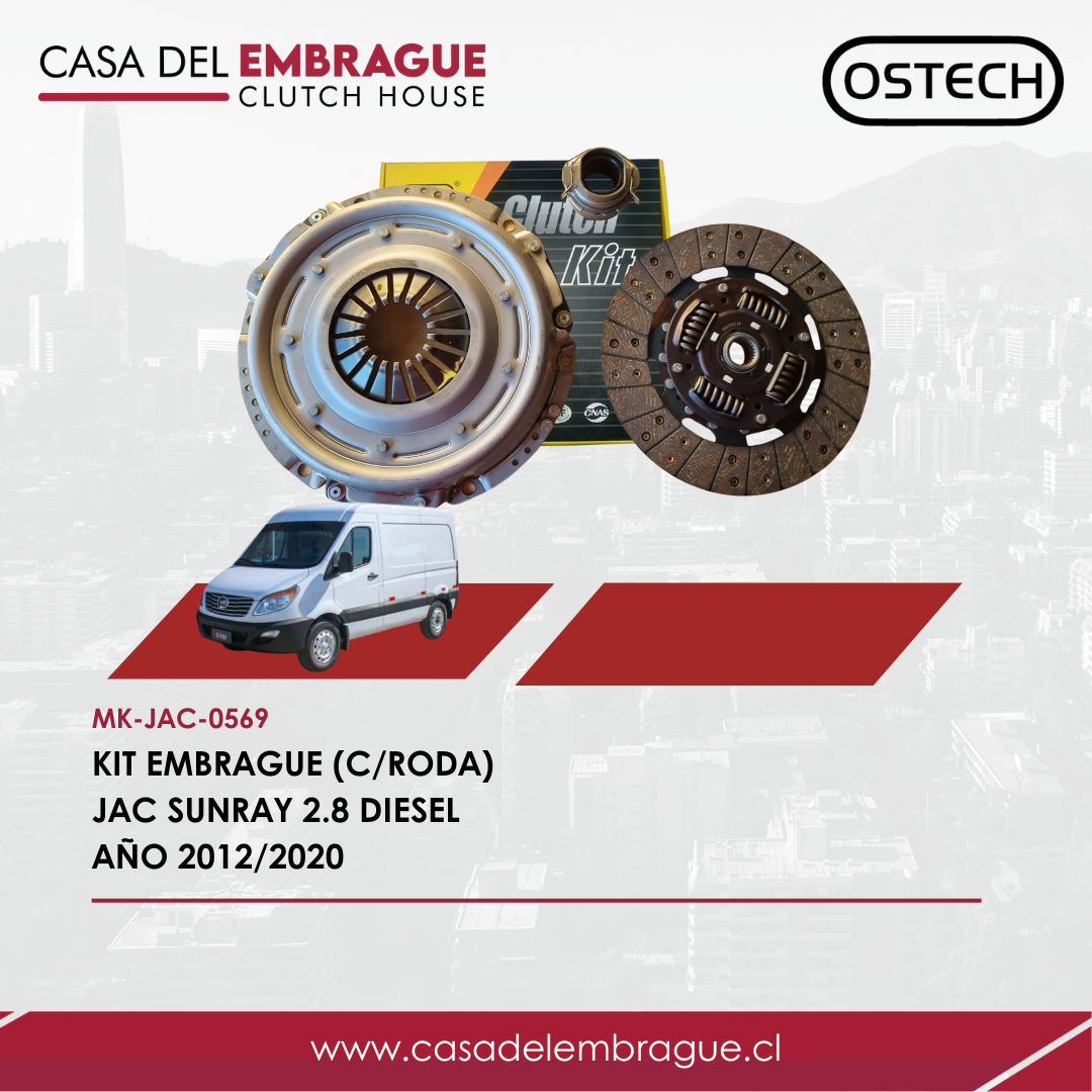 Kit de Embrague JAC Sunray 2.8 Diesel (2012–2020) con Rodamiento