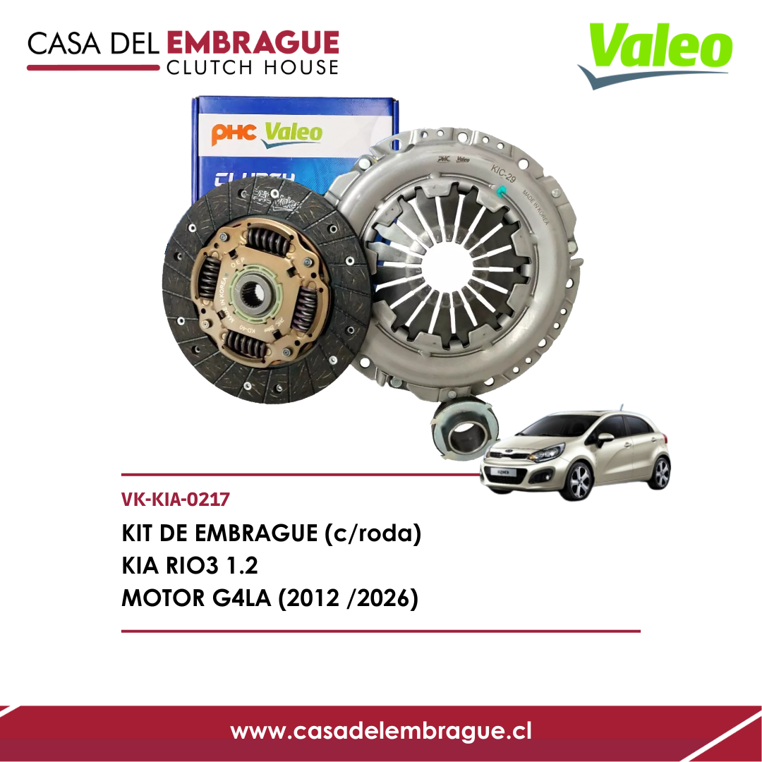 Kit de Embrague Kia Rio 3 1.2 G4LA (2012–2026)