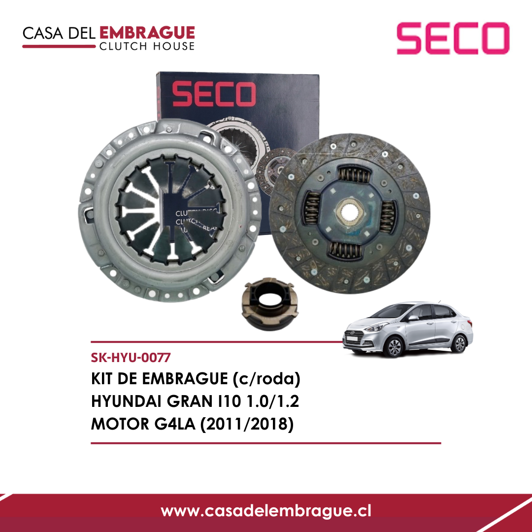 Kit de embrague Hyundai Grand i10 1.0 y 1.2 motor G4LA