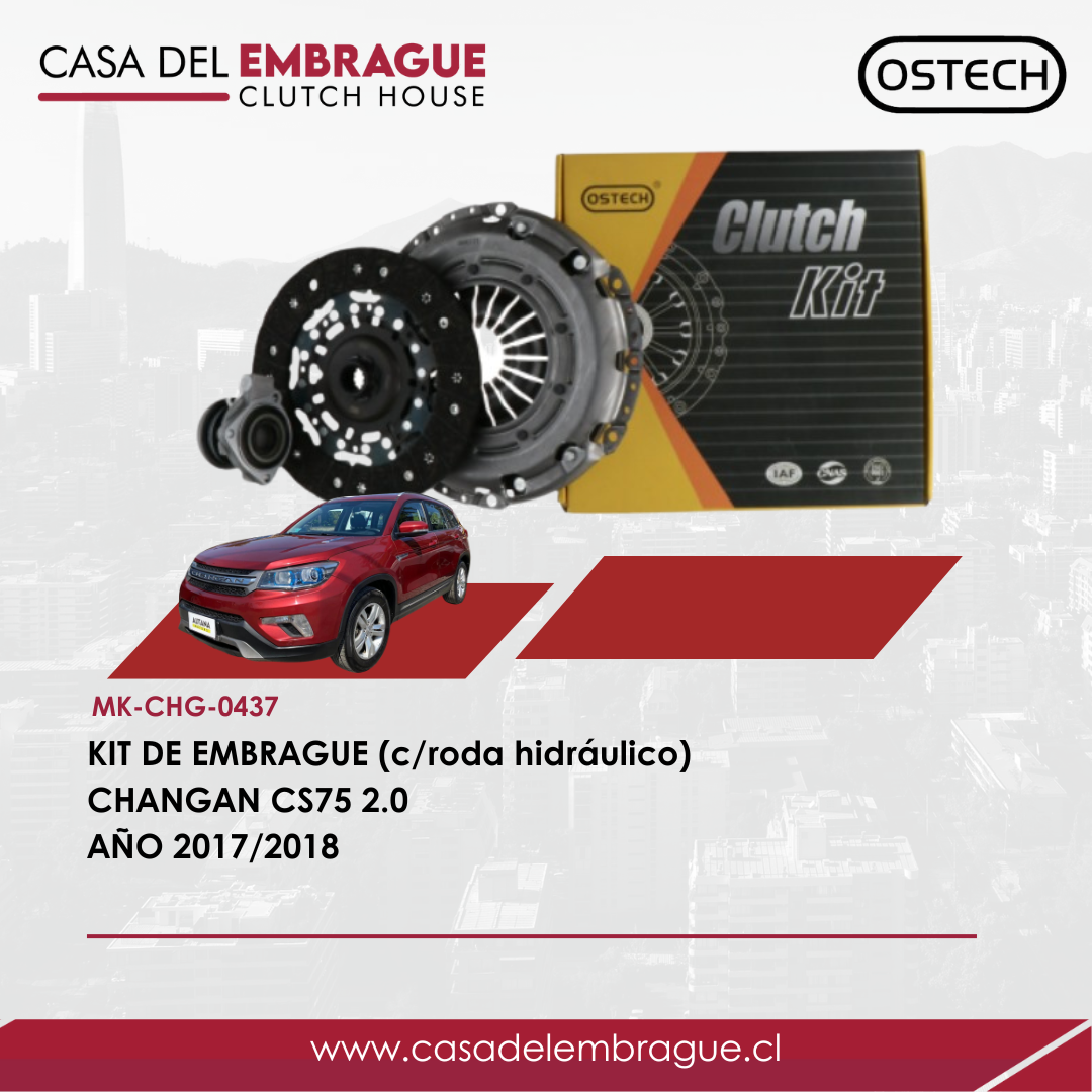 Kit de Embrague Changan CS75 2.0 (2017–2018) con Rodamiento Hidráulico