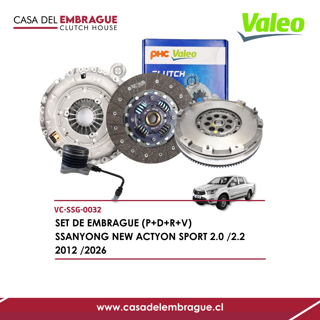 Set de Embrague SsangYong New Actyon Sports 2.0 / 2.2 (2012–2026)