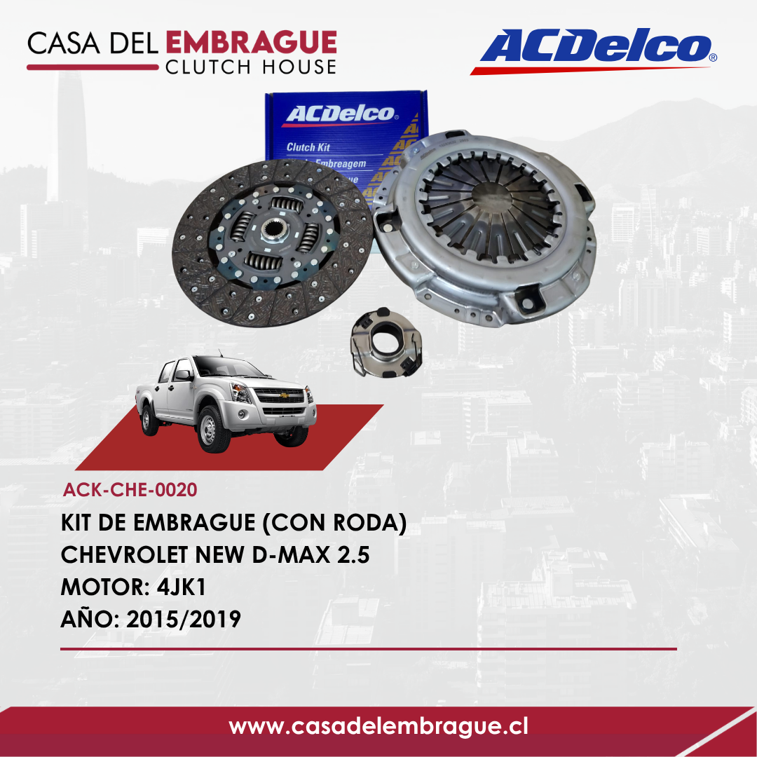 Kit embrague Chevrolet New D-Max 2.5 (C/Roda) (275mm)
