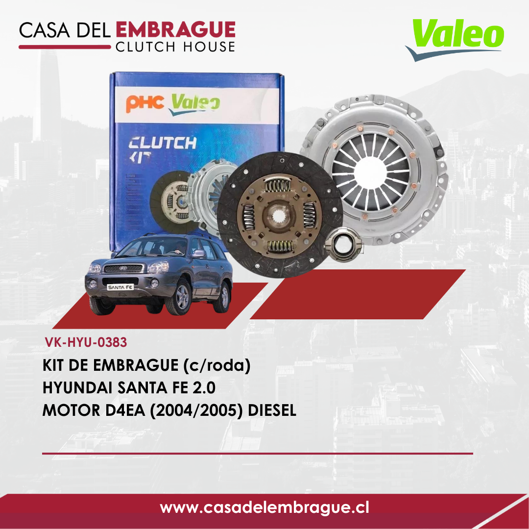Kit de Embrague Hyundai Santa Fe 2.0 Diesel D4EA (2004–2005)