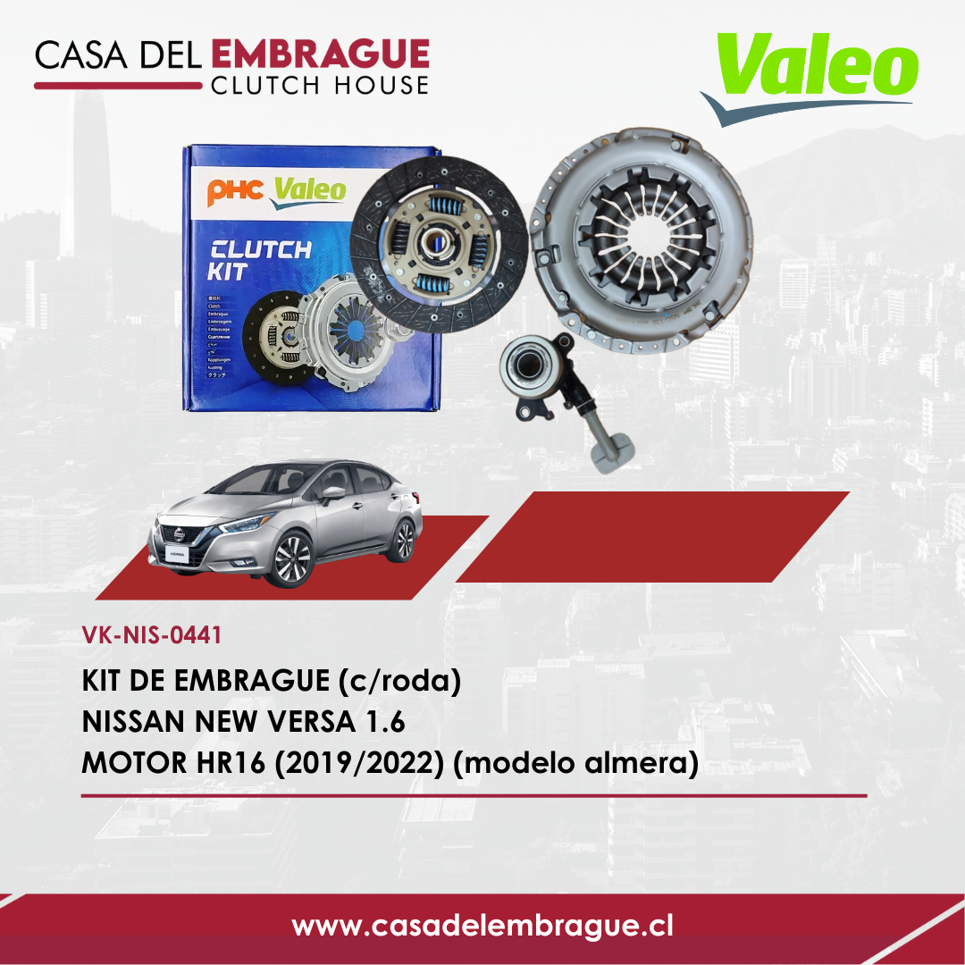 Kit de Embrague Nissan New Versa 1.6 HR16 (2019–2022)