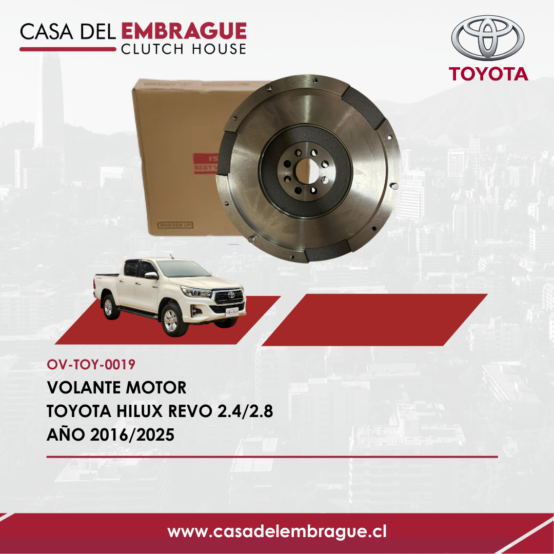 Volante Motor Toyota Hilux Revo 2.4 / 2.8 Diésel – Años 2016 a 2025