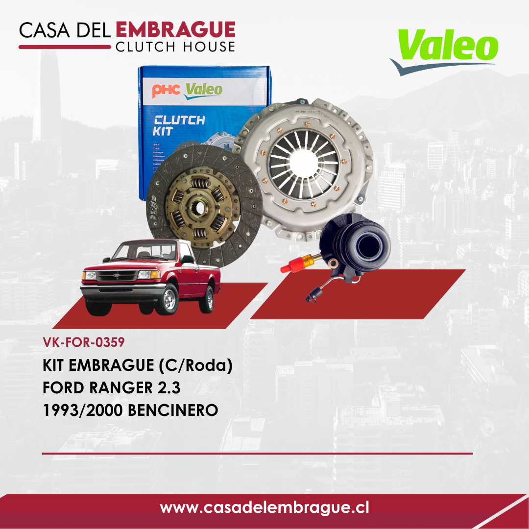Kit de Embrague Ford Ranger 2.3 Bencinero (1993–2000) con Rodamiento