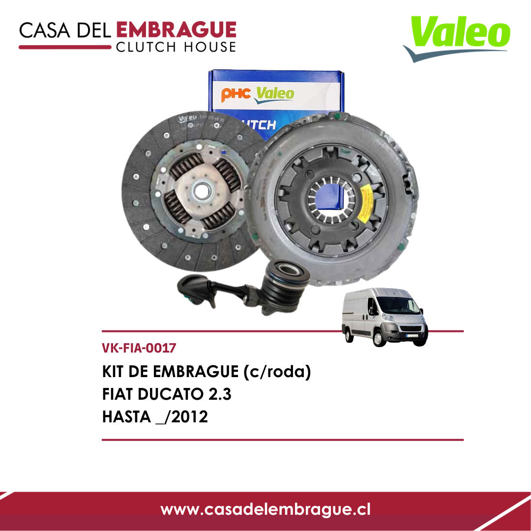 Kit de Embrague Fiat Ducato 2.3 Diésel Hasta 2012 (C/Rodamiento)